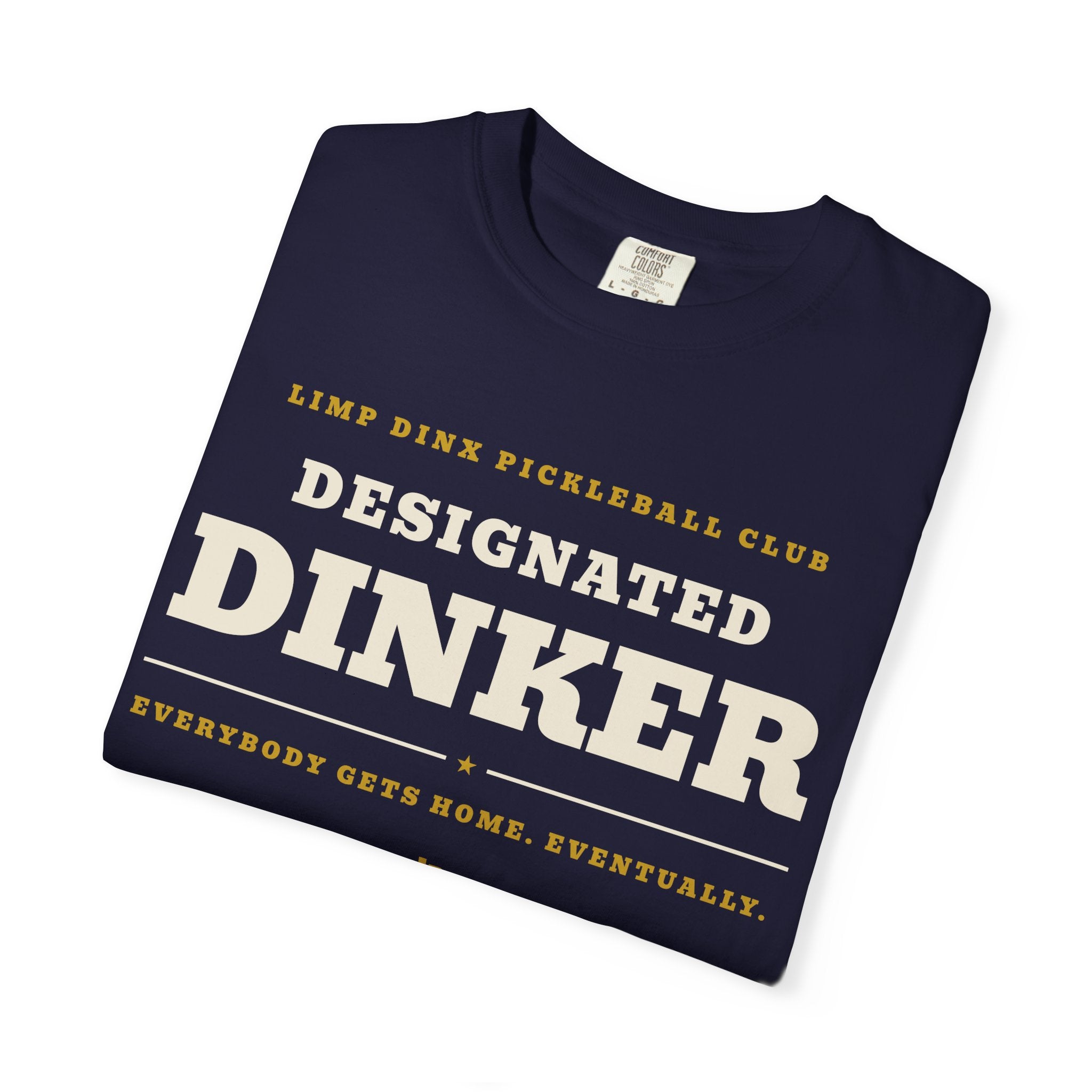 Designated Dinker Tee — Limp Dinx Pickleball Club | Funny Pickleball Shirt - Dark Colors
