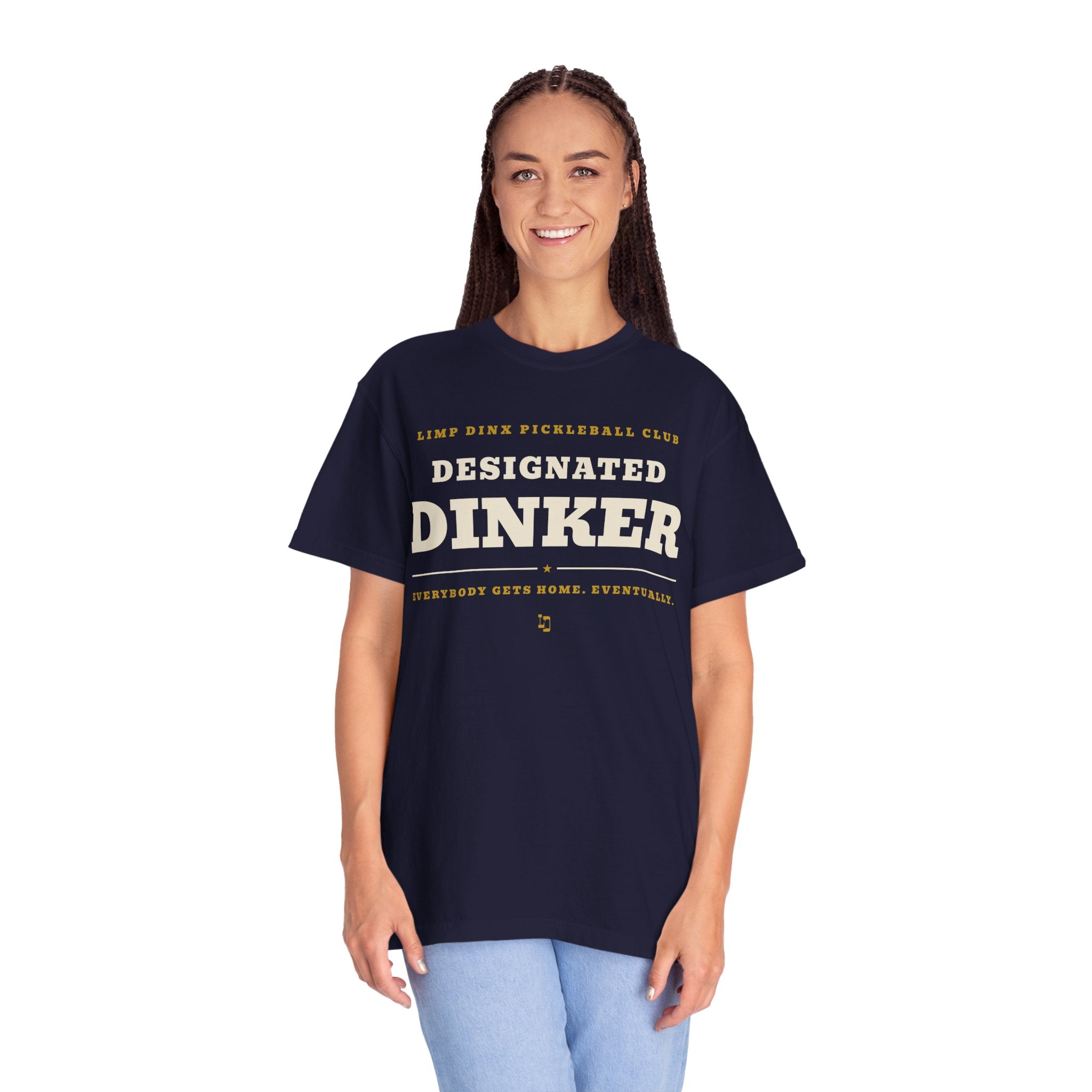 Designated Dinker Tee — Limp Dinx Pickleball Club | Funny Pickleball Shirt - Dark Colors