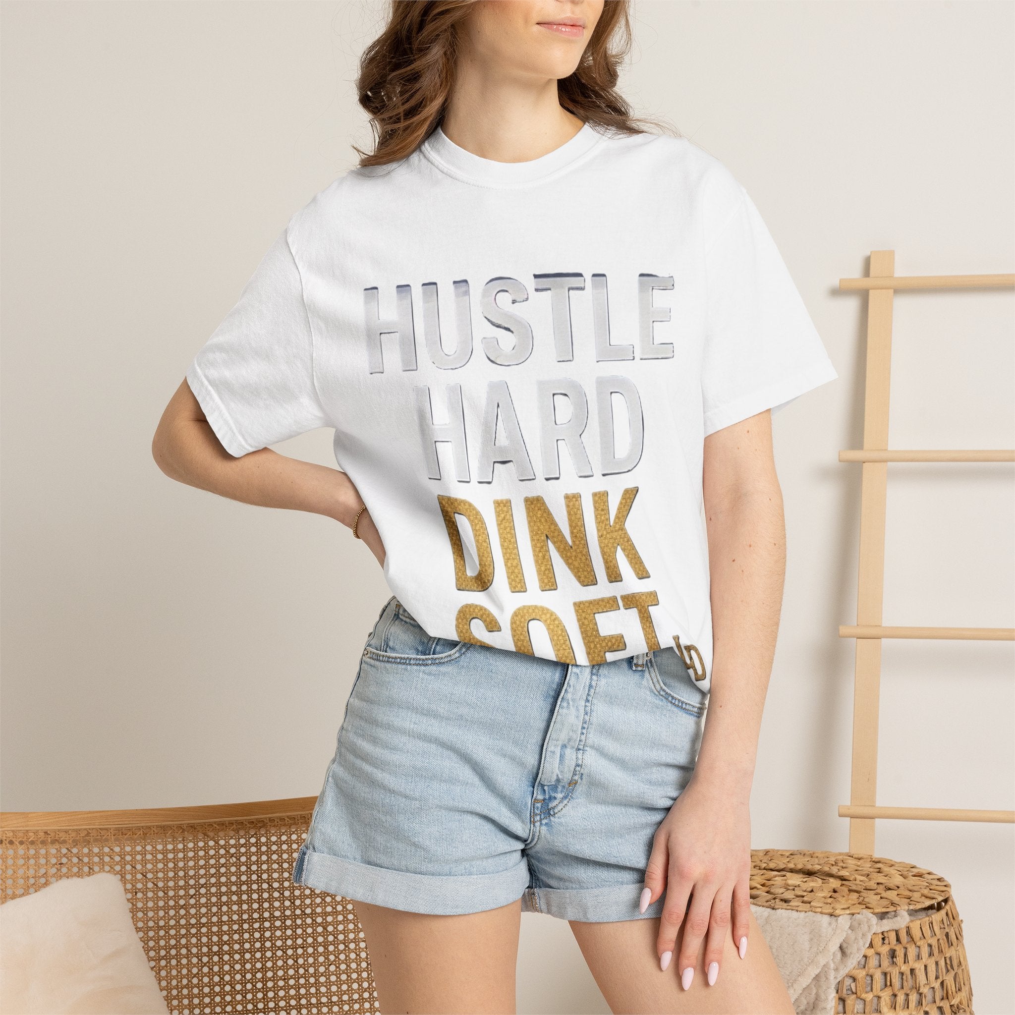 Hustle Hard Dink Soft T-shirt | LImp Dinx Pickelball Club