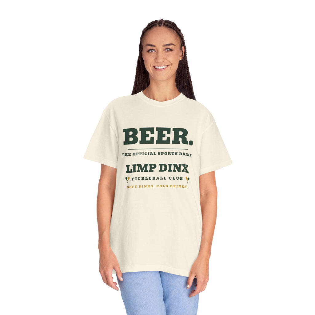 Beer. The Official Sports Drink Tee — Limp Dinx Pickleball Club | Funny Pickleball Shirt