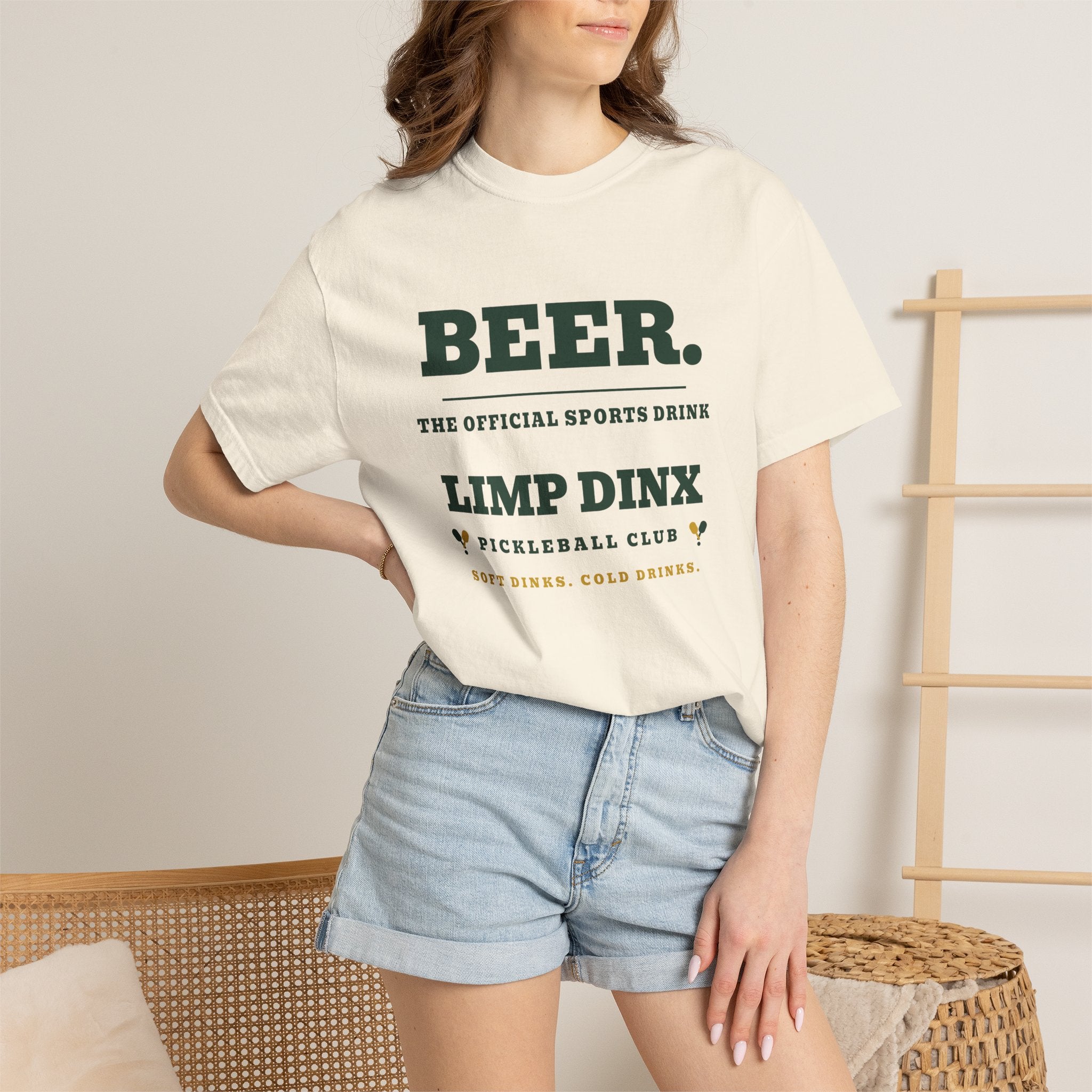 Beer. The Official Sports Drink Tee — Limp Dinx Pickleball Club | Funny Pickleball Shirt
