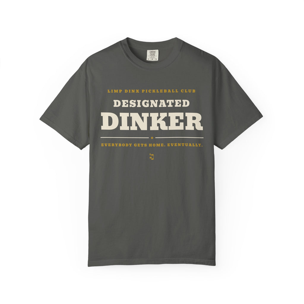 Designated Dinker Tee — Limp Dinx Pickleball Club | Funny Pickleball Shirt - Dark Colors