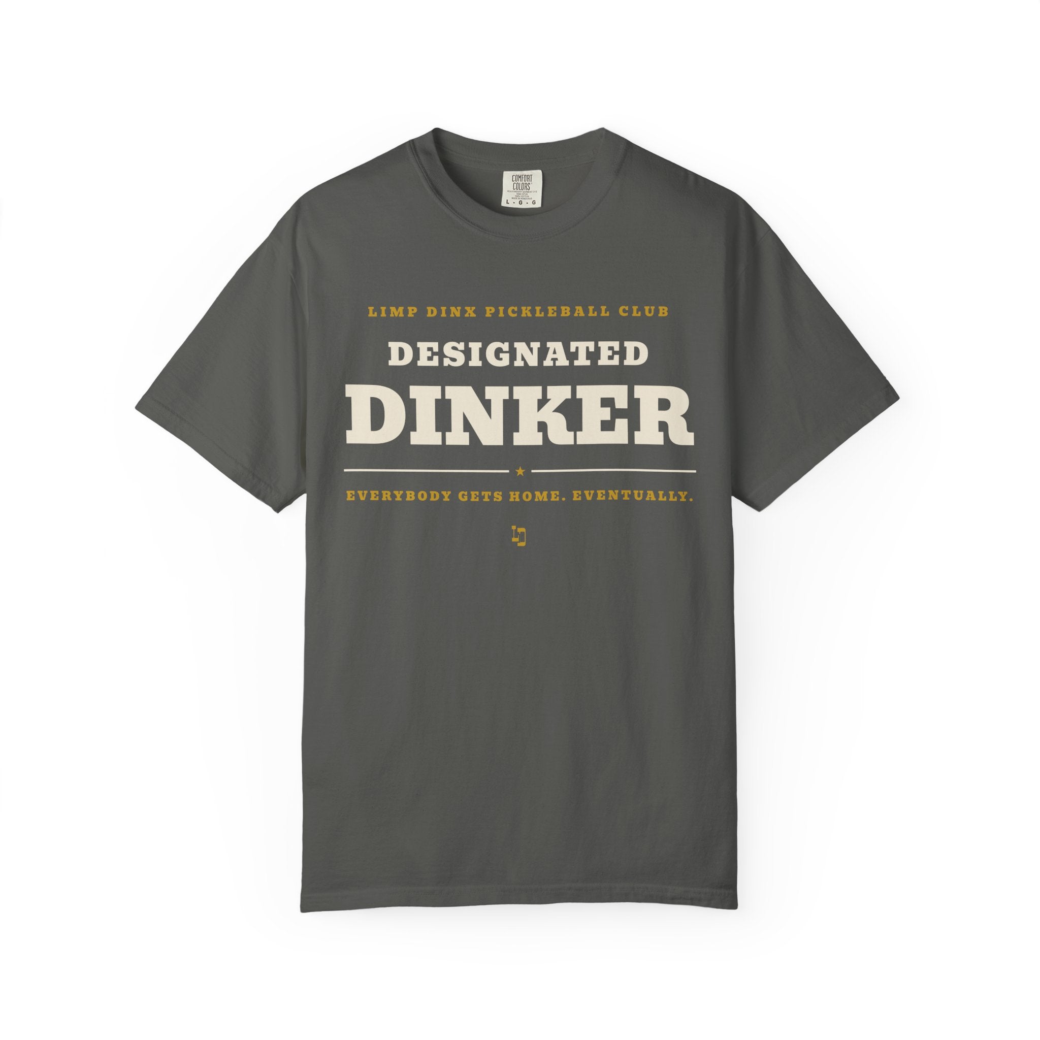 Designated Dinker Tee — Limp Dinx Pickleball Club | Funny Pickleball Shirt - Dark Colors