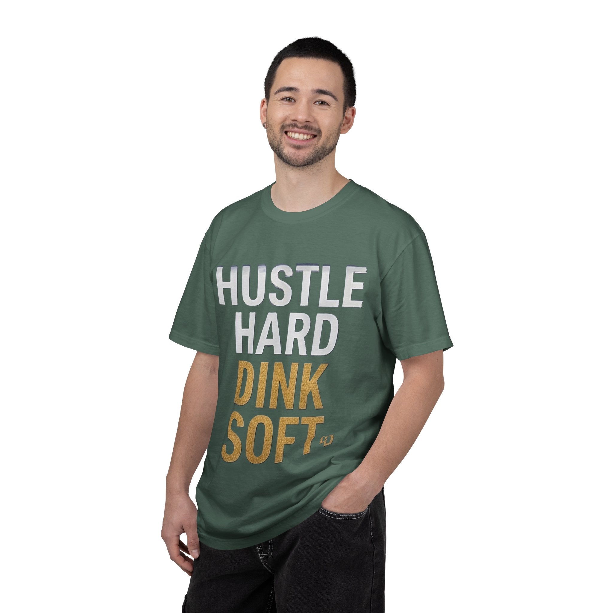 Hustle Hard Dink Soft T-shirt | LImp Dinx Pickelball Club
