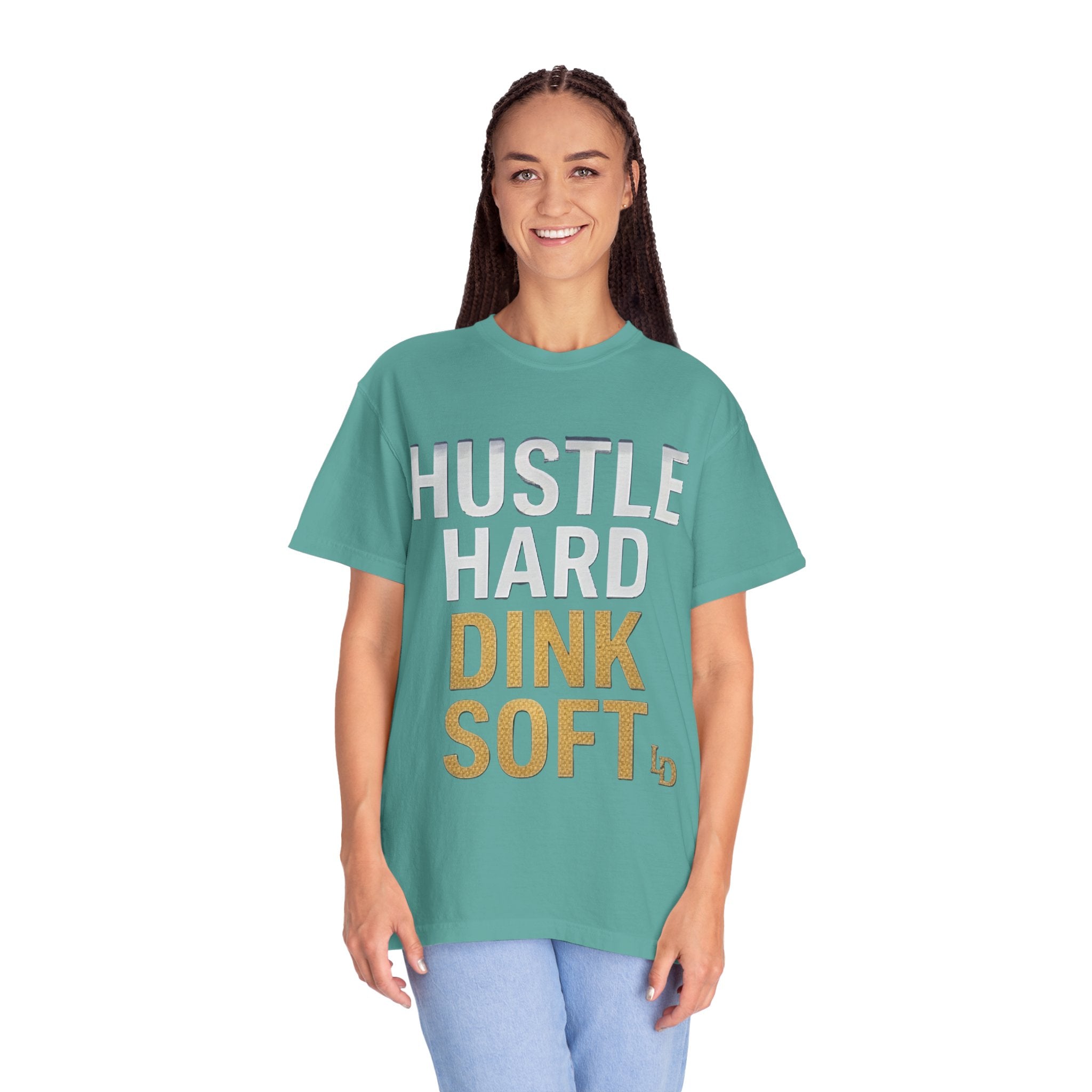 Hustle Hard Dink Soft T-shirt | LImp Dinx Pickelball Club