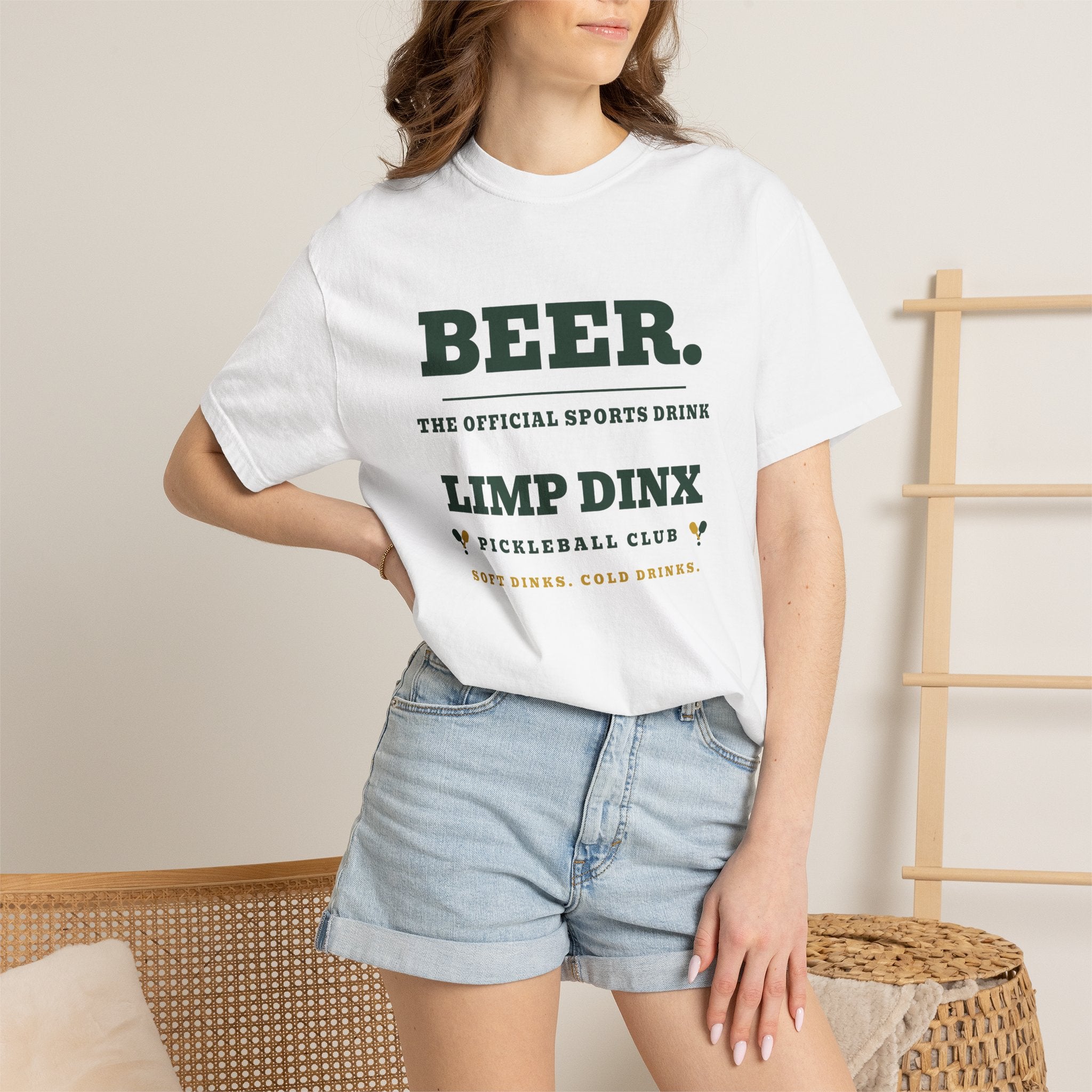 Beer. The Official Sports Drink Tee — Limp Dinx Pickleball Club | Funny Pickleball Shirt