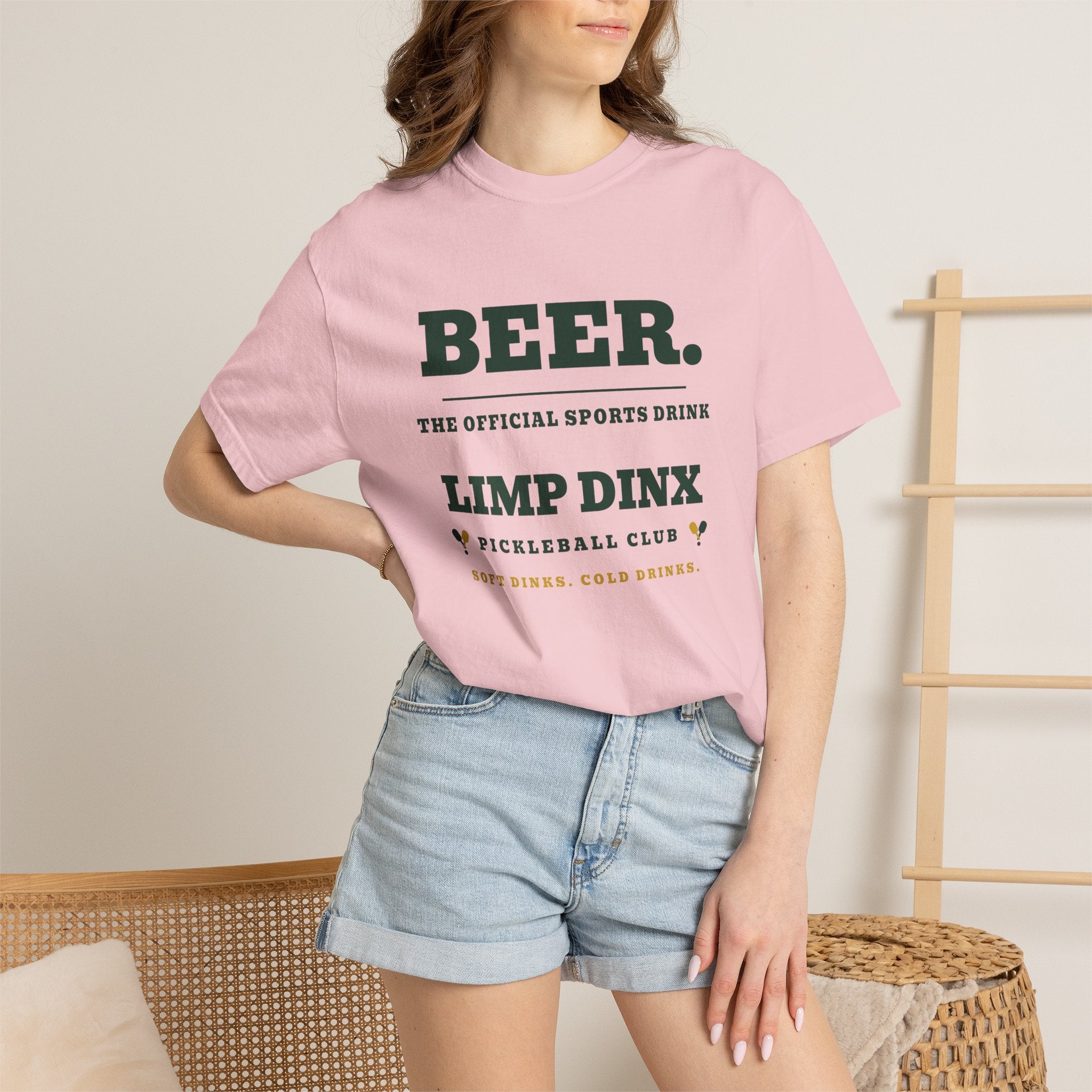 Beer. The Official Sports Drink Tee — Limp Dinx Pickleball Club | Funny Pickleball Shirt