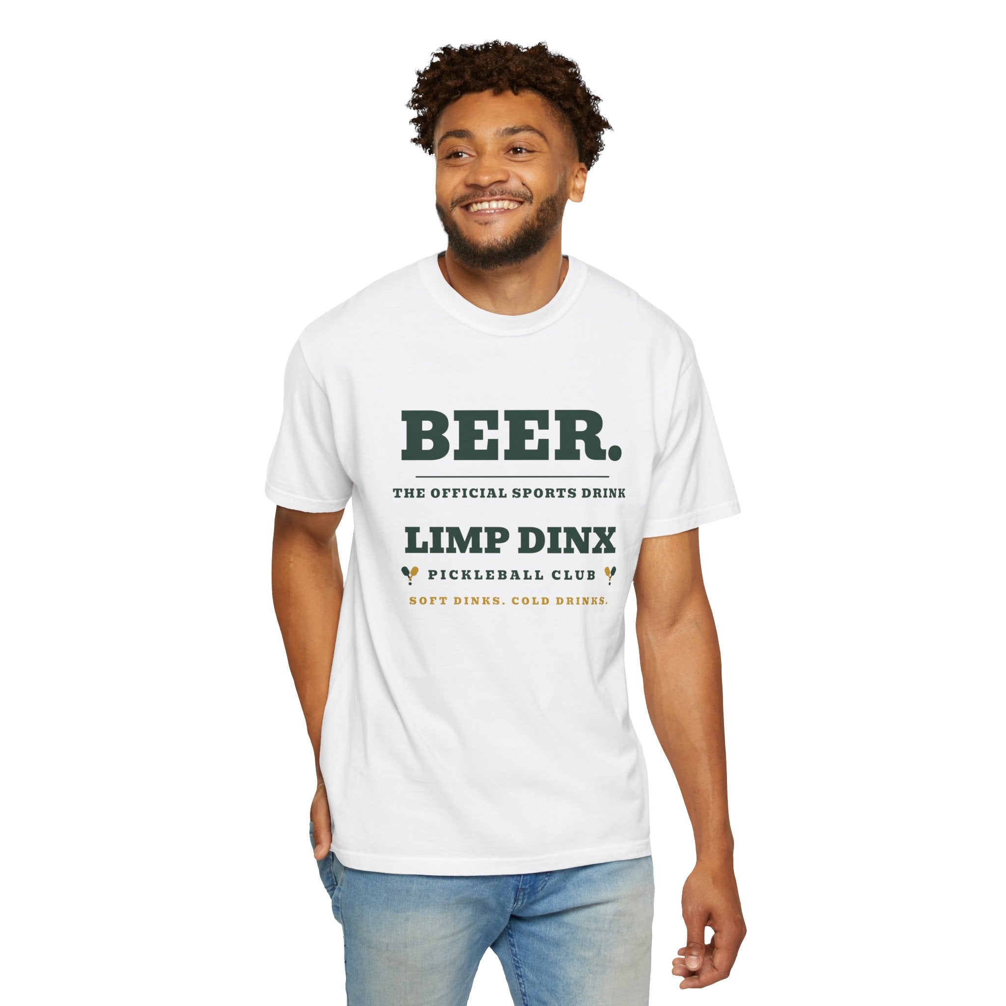 Beer. The Official Sports Drink Tee — Limp Dinx Pickleball Club | Funny Pickleball Shirt