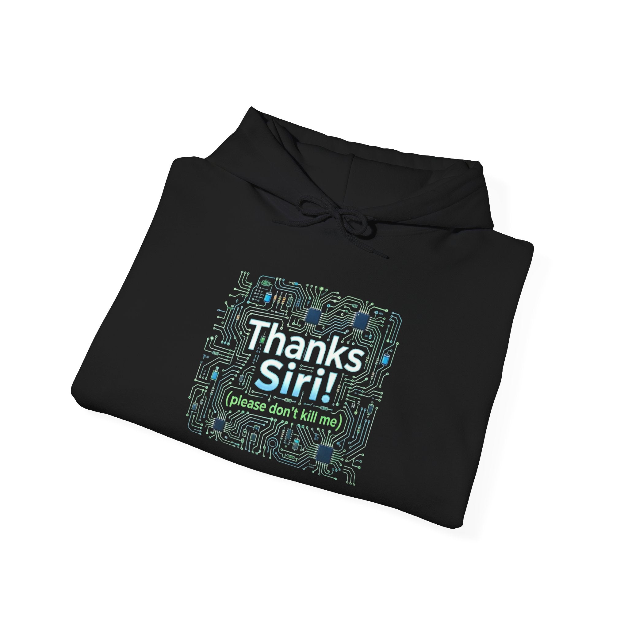 Thanks Siri Tech Pattern Hoodie