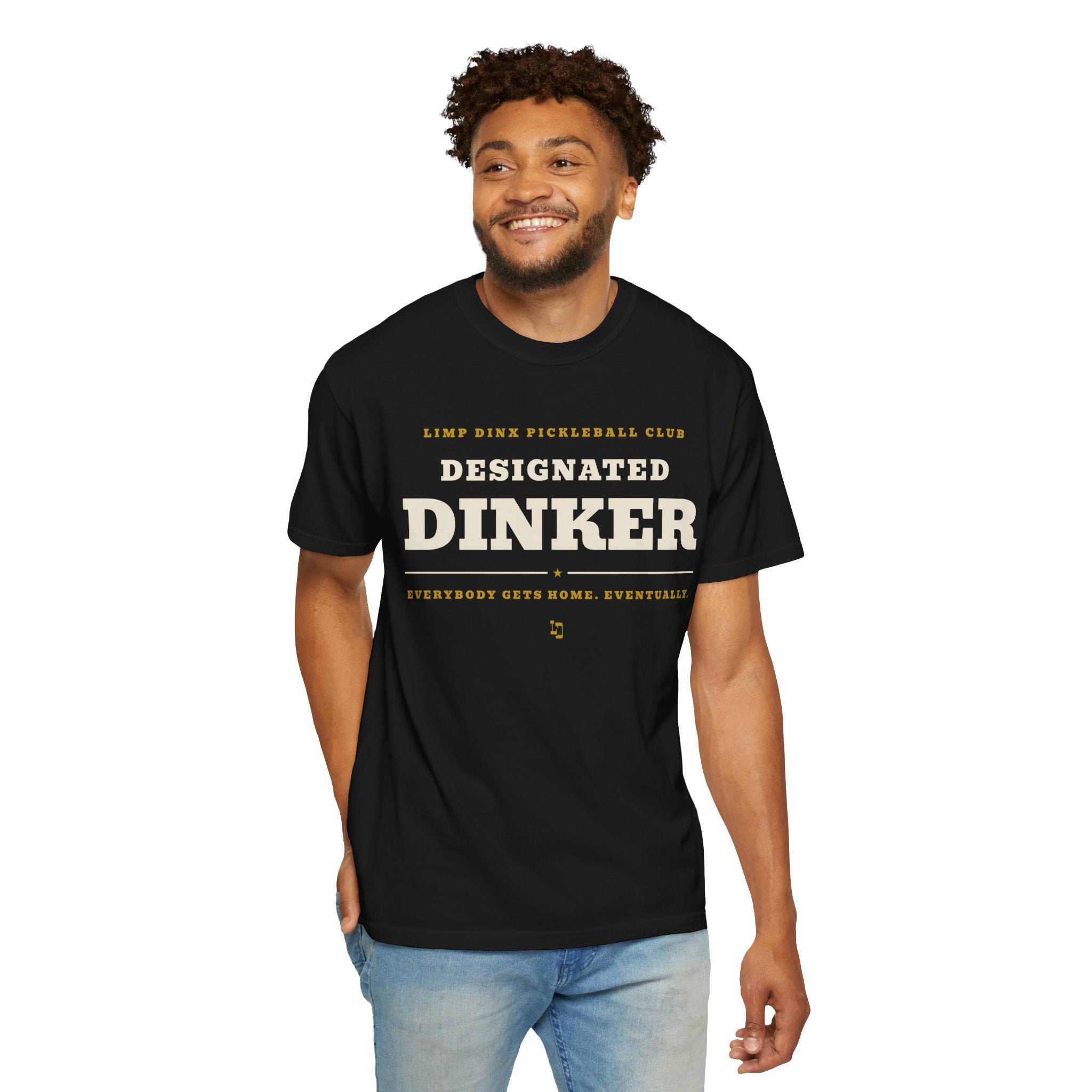 Designated Dinker Tee — Limp Dinx Pickleball Club | Funny Pickleball Shirt - Dark Colors