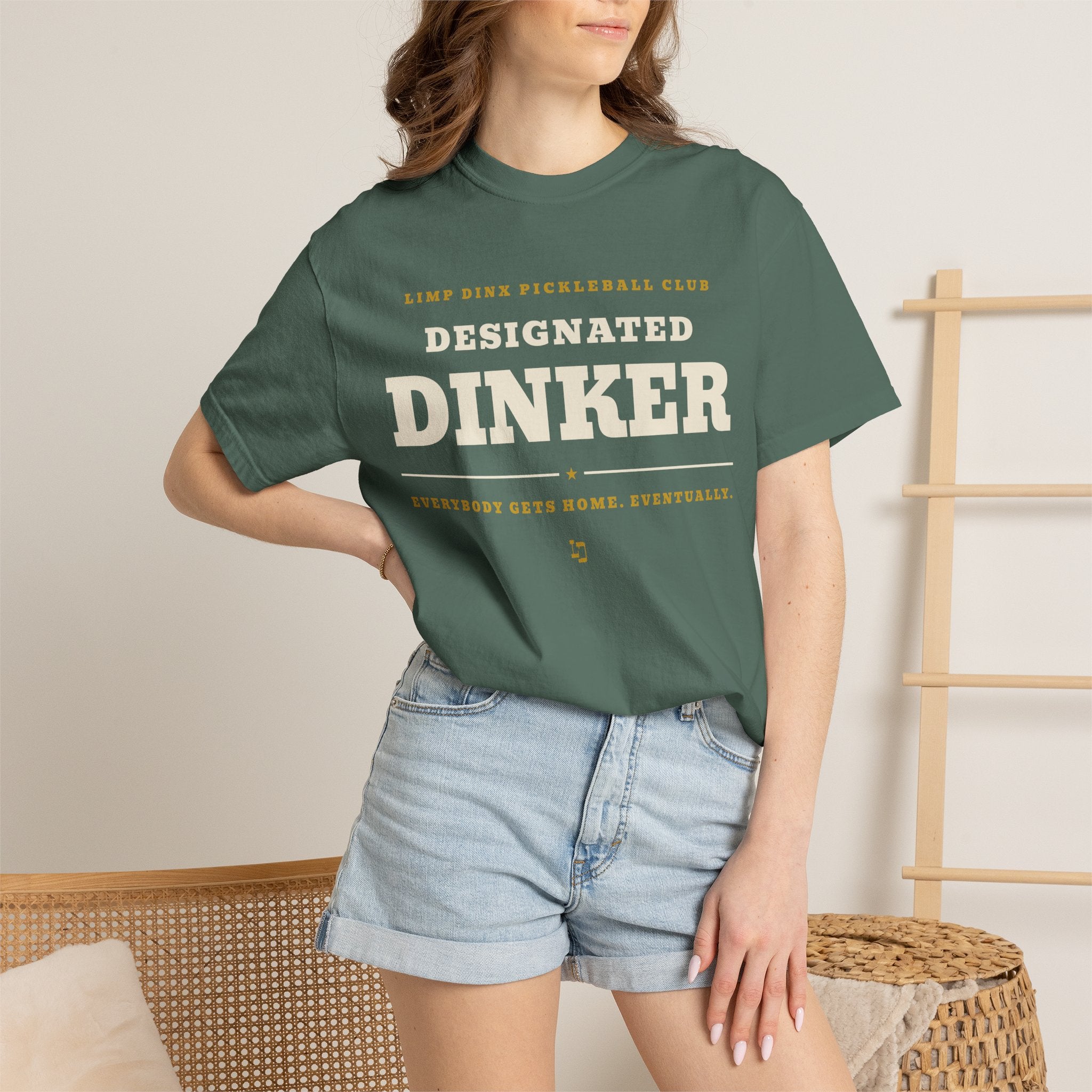Designated Dinker Tee — Limp Dinx Pickleball Club | Funny Pickleball Shirt - Dark Colors
