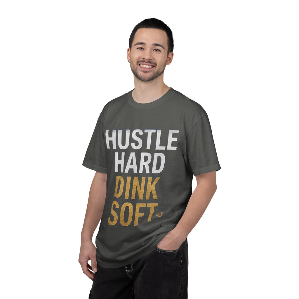 Hustle Hard Dink Soft T-shirt | LImp Dinx Pickelball Club